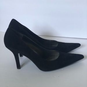 Nine West Black Suede Pointed Toe Pumps 4”Heels 9
